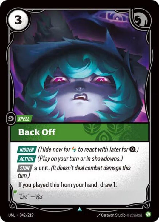 Back Off 042/219 Uncommon Unleashed