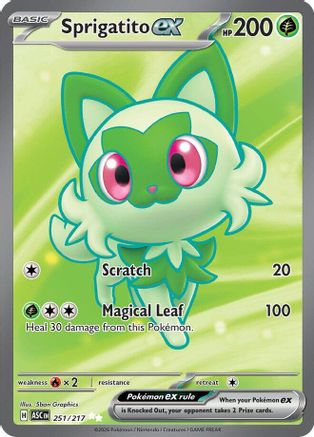 Sprigatito ex 251/217 Ultra Rare Ascended Heroes