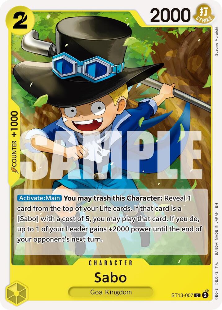 Sabo (Reprint) ST13-007 Common Premium Booster -The Best- Vol. 2