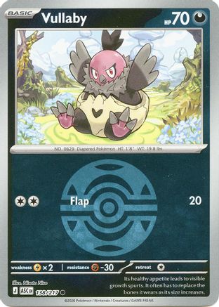 Vullaby (Dusk Ball) 138/217 Common Ascended Heroes Reverse Holo