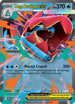 Mega Feraligatr ex 043/217 Double Rare Ascended Heroes