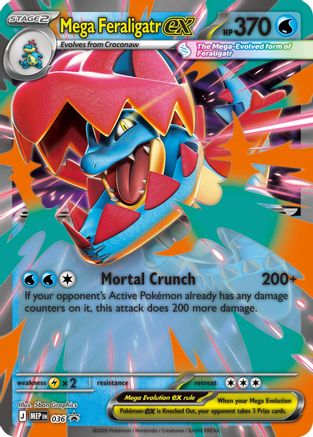 Mega Feraligatr ex 036 Holo Promo ME: Mega Evolution Promo