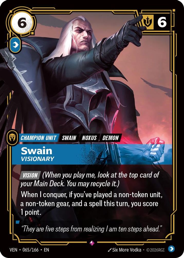 Swain - Visionary 065/166 Rare Vendetta Foil