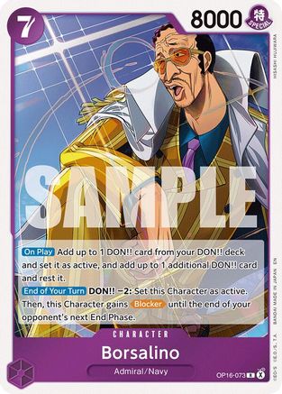 Borsalino OP16-073 Rare The Time of Battle Foil