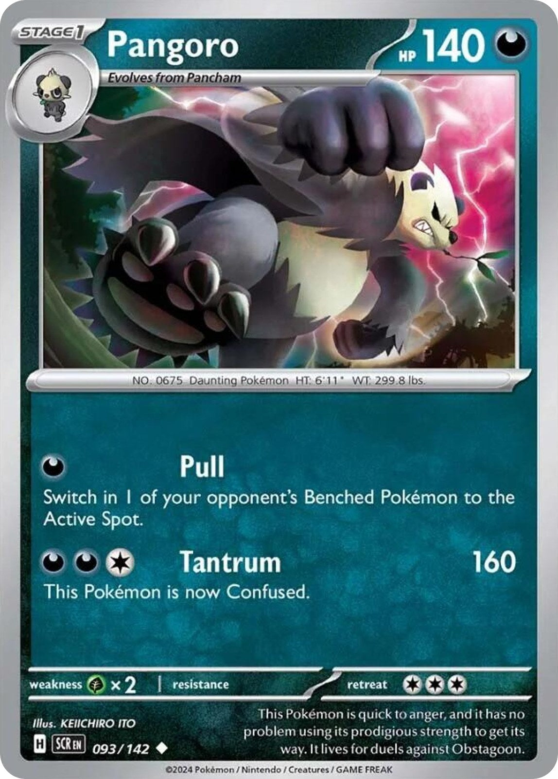 Pangoro 93/142 Uncommon Stellar Crown Reverse Holo