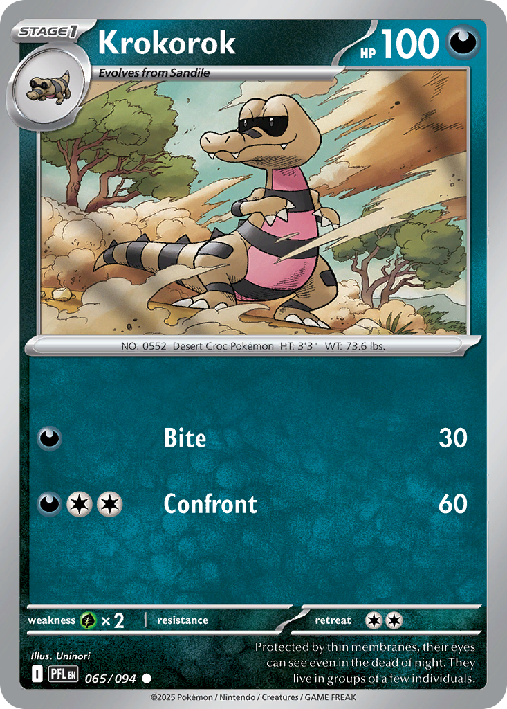 Krokorok 065/094 Common Phantasmal Flames Reverse Holo