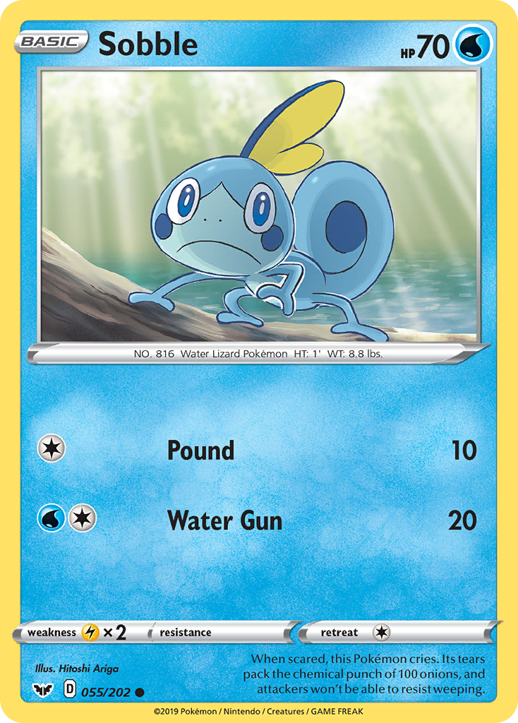 Sobble 055/202 Common Sword & Shield Reverse Holo