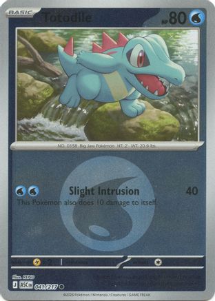Totodile (Energy Symbol Pattern) 041/217 Ascended Heroes Reverse Holo