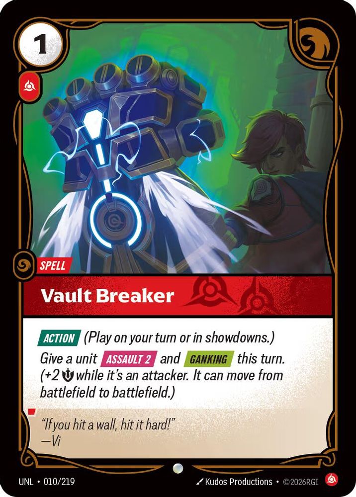 Vault Breaker 010/219 Common Unleashed Foil