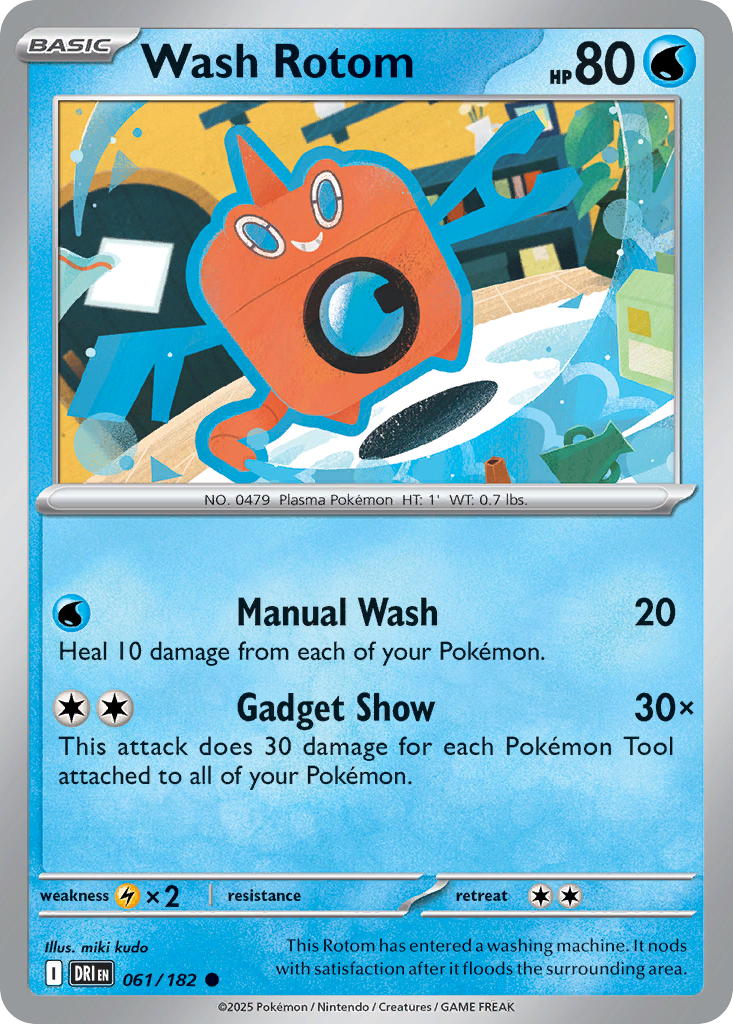 Wash Rotom 061/182 Common Destined Rivals Reverse Holo