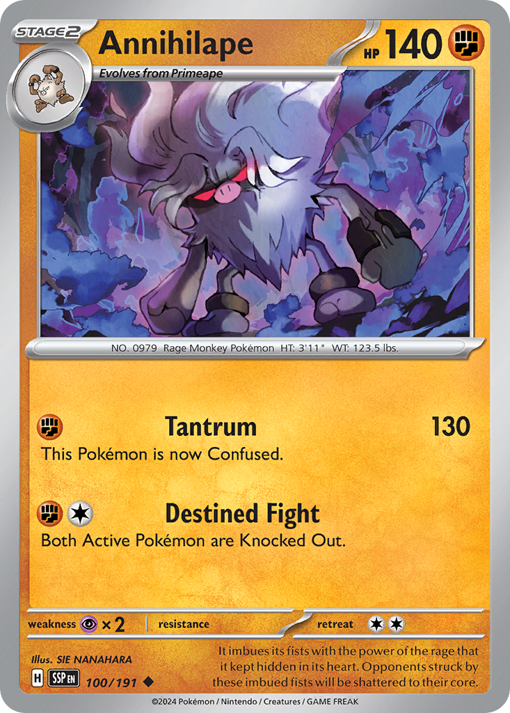 Annihilape 100/191 Uncommon Surging Sparks