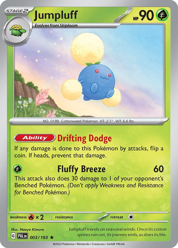 Jumpluff 003/193 Rare Paldea Evolved Holo