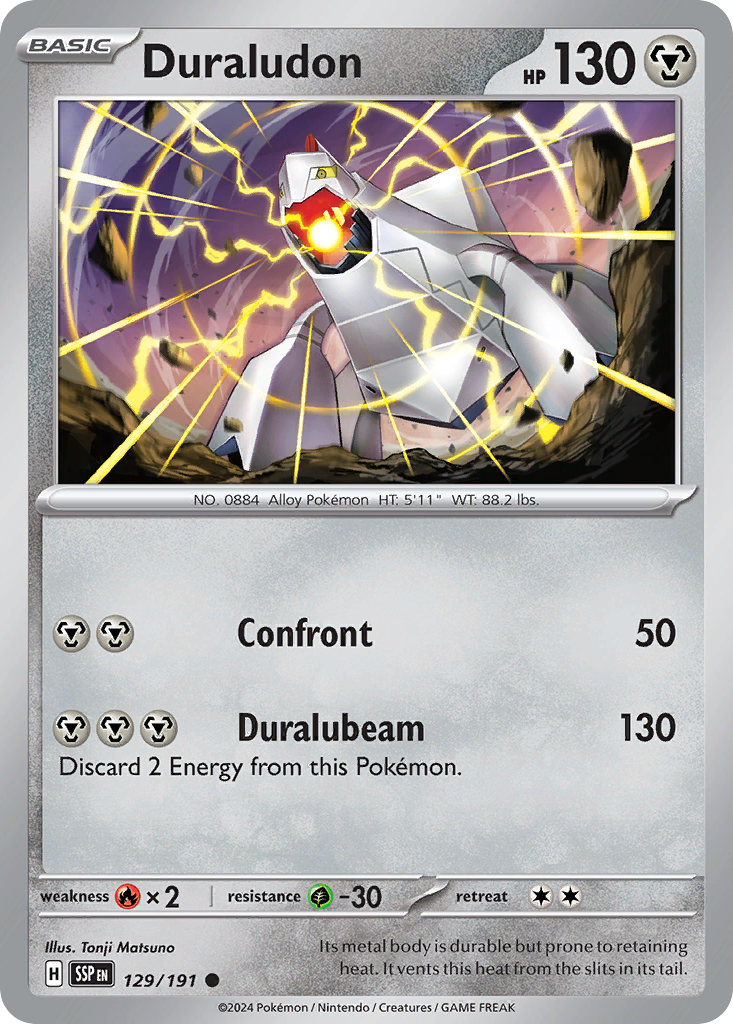 Duraludon 129/191 Common Surging Sparks Reverse Holo