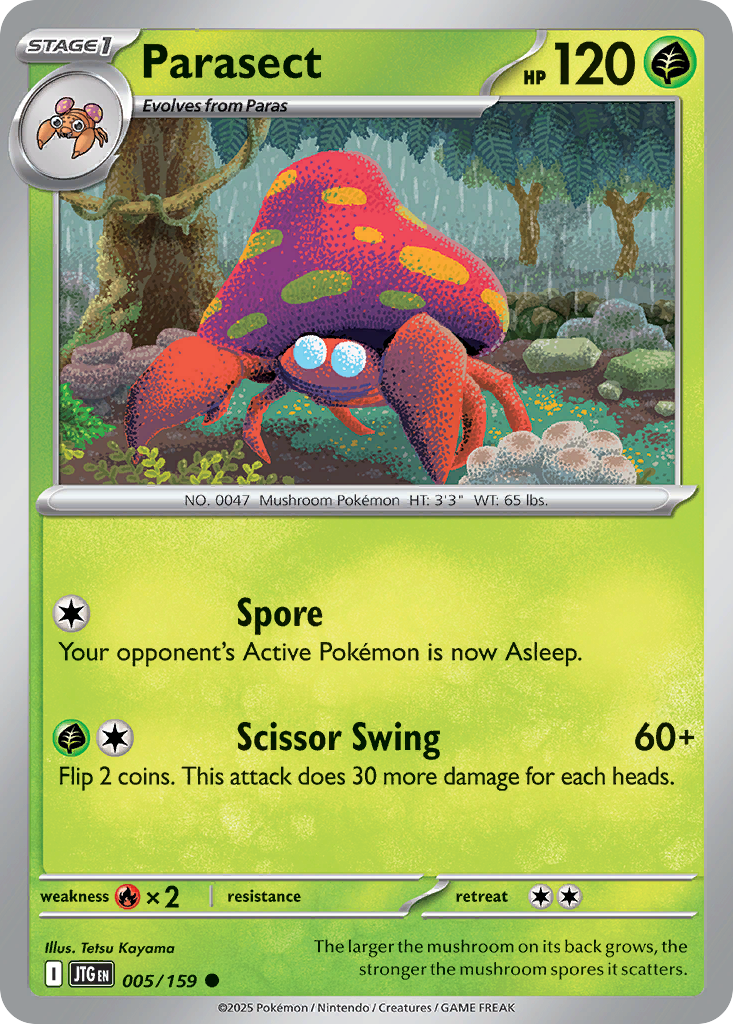 Parasect 005/159 Common Journey Together Reverse Holo