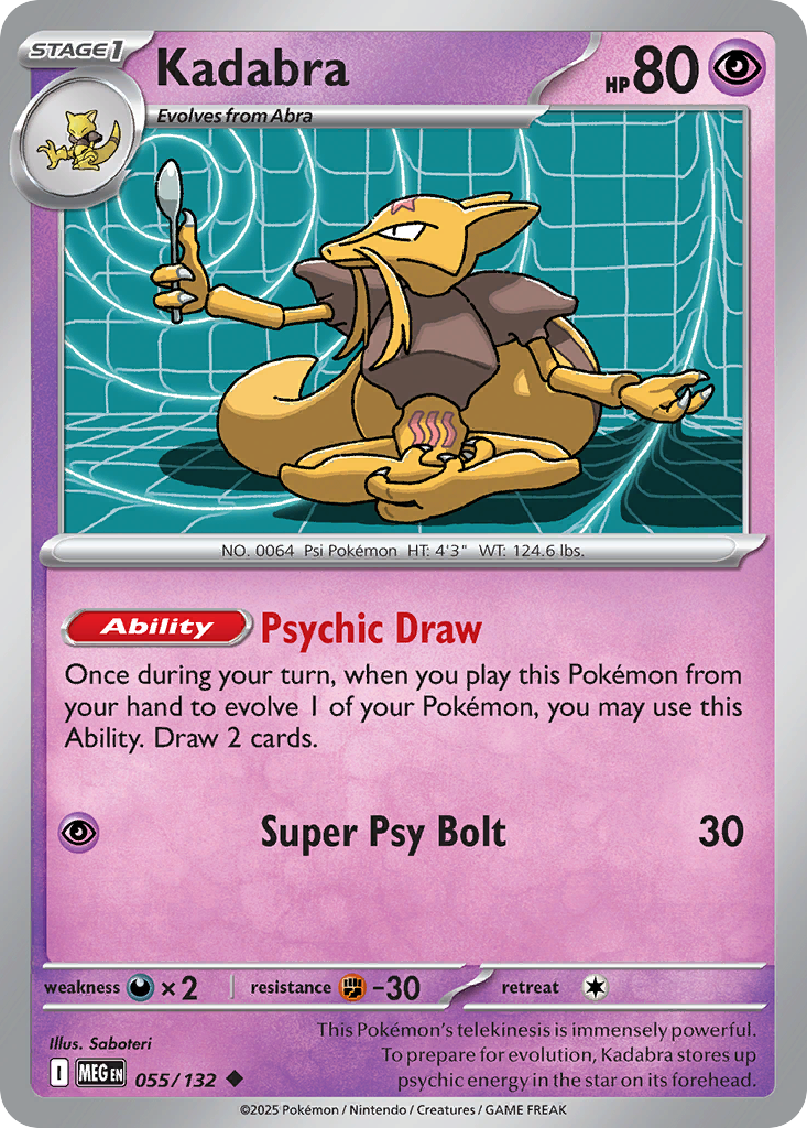 Kadabra 055/132 Uncommon Mega Evolution