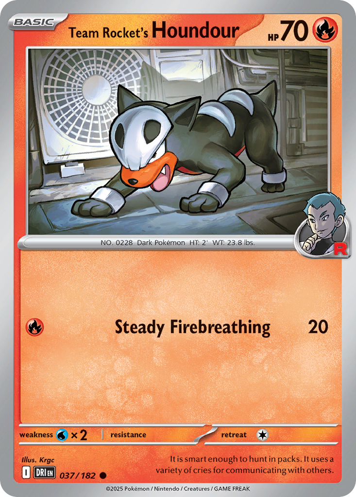 Team Rocket's Houndour 037/182 Common Destined Rivals