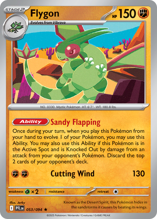Flygon 053/094 Rare Phantasmal Flames Holo