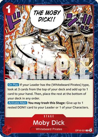 Moby Dick OP16-021 Rare The Time of Battle Foil