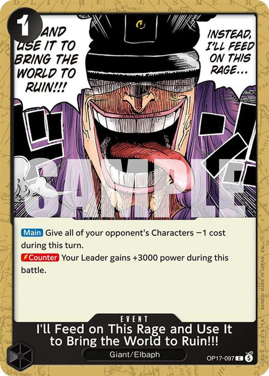 I'll Feed on This Rage and Use It to Bring the World to Ruin!!! OP17-097