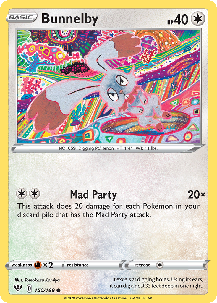 Bunnelby 150/189 Common Darkness Ablaze