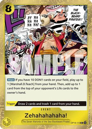 Zehahahahaha! OP16-116 Rare The Time of Battle Foil