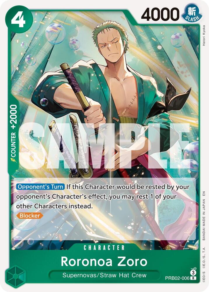 Roronoa Zoro PRB02-006 Rare Premium Booster -The Best- Vol. 2