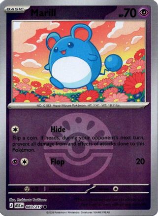 Marill (Friend Ball) 083/217 Common Ascended Heroes Reverse Holo