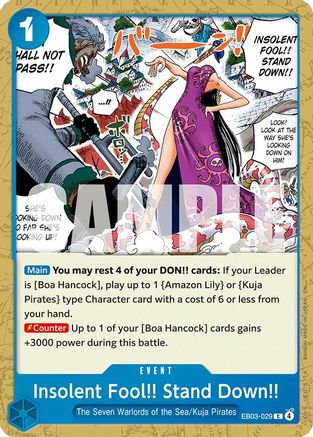 Insolent Fool!! Stand Down!! EB03-029 Extra Booster: Heroines Edition