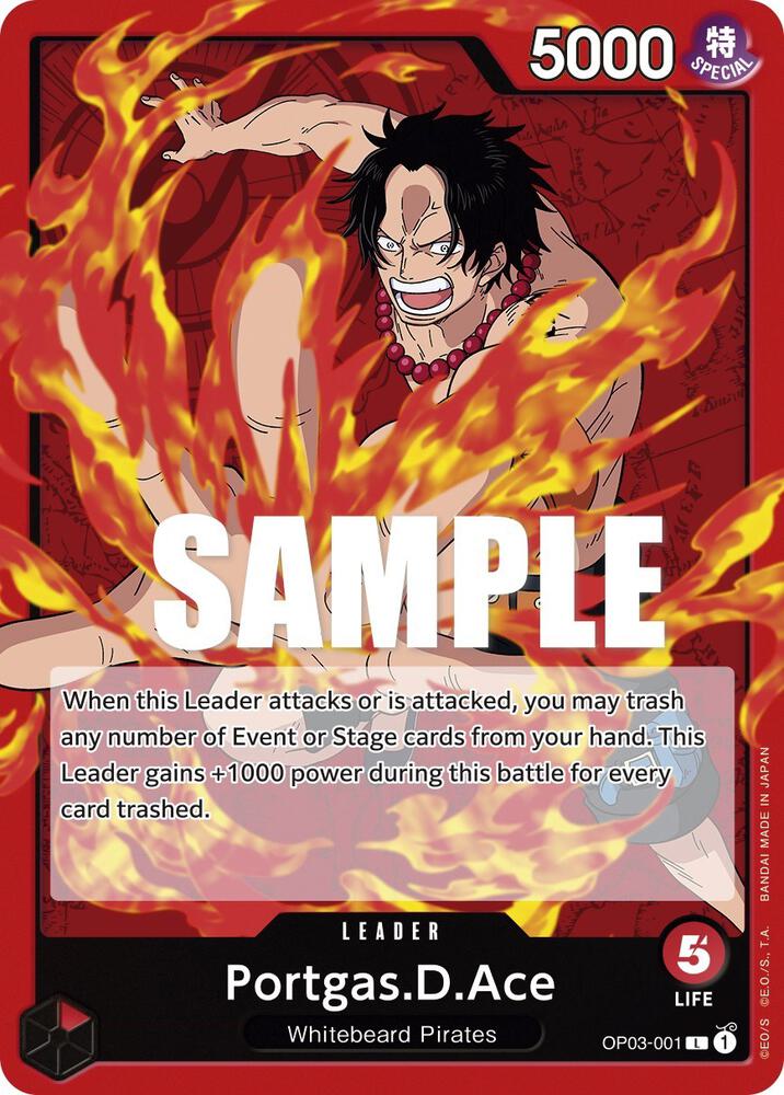 Portgas.D.Ace OP03-001 Leader Pillars of Strength