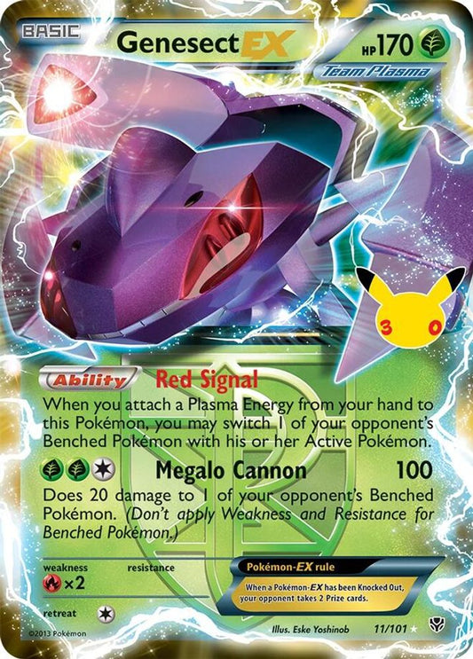 Genesect EX (Team Plasma) 11/101 Holo ME: 30th Celebration Classic Collection
