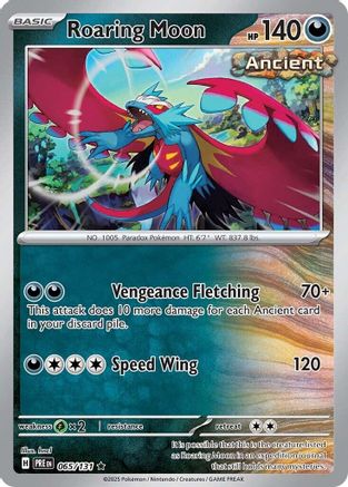 Roaring Moon 065/131 Holo Rare Prismatic Evolutions Reverse Holo