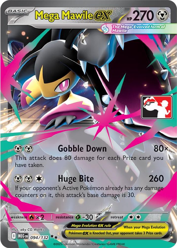 Mega Mawile ex 094/132 Holo Double Rare Prize Pack Series Cards