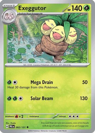 Exeggutor 002/131 Uncommon Prismatic Evolutions