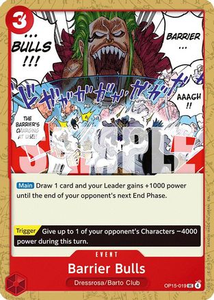 Barrier Bulls OP15-019 Uncommon Adventure on Kami's Island