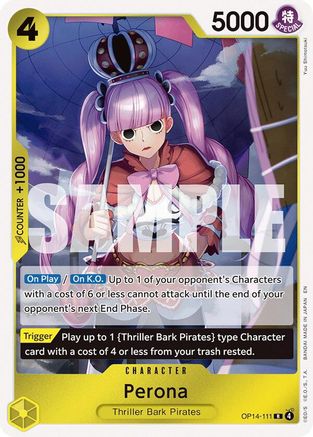 Perona OP14-111 Rare The Azure Sea's Seven Foil