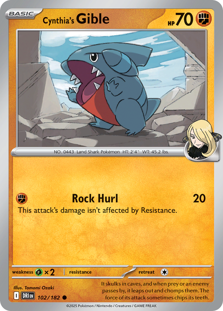 Cynthia's Gible 102/182 Common Destined Rivals
