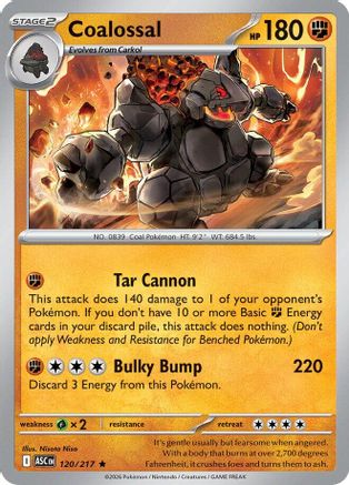 Coalossal 120/217 Rare Ascended Heroes Holo