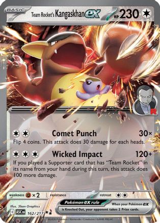 Team Rocket's Kangaskhan ex 162/217 Double Rare Ascended Heroes