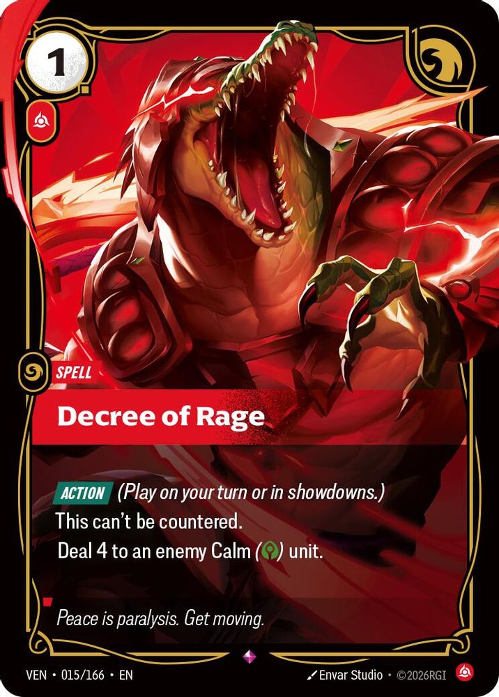 Decree of Rage 015/166 Rare Vendetta Foil
