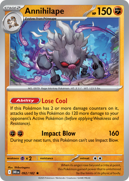 Annihilape 092/182 Rare Destined Rivals