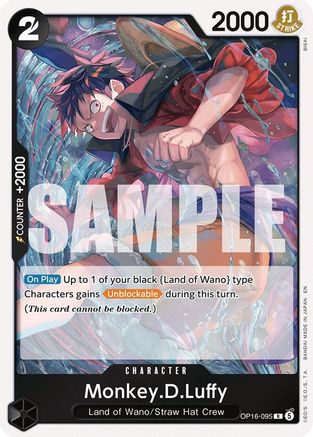 Monkey.D.Luffy (095) OP16-095 Rare The Time of Battle Foil
