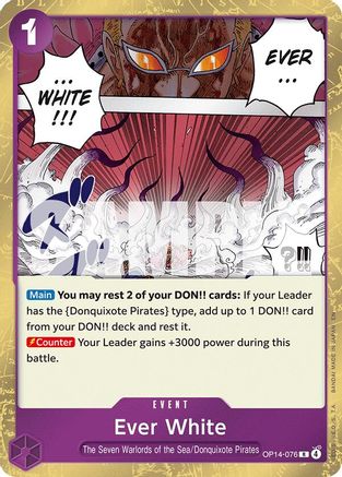 Ever White OP14-076 Rare The Azure Sea's Seven Foil