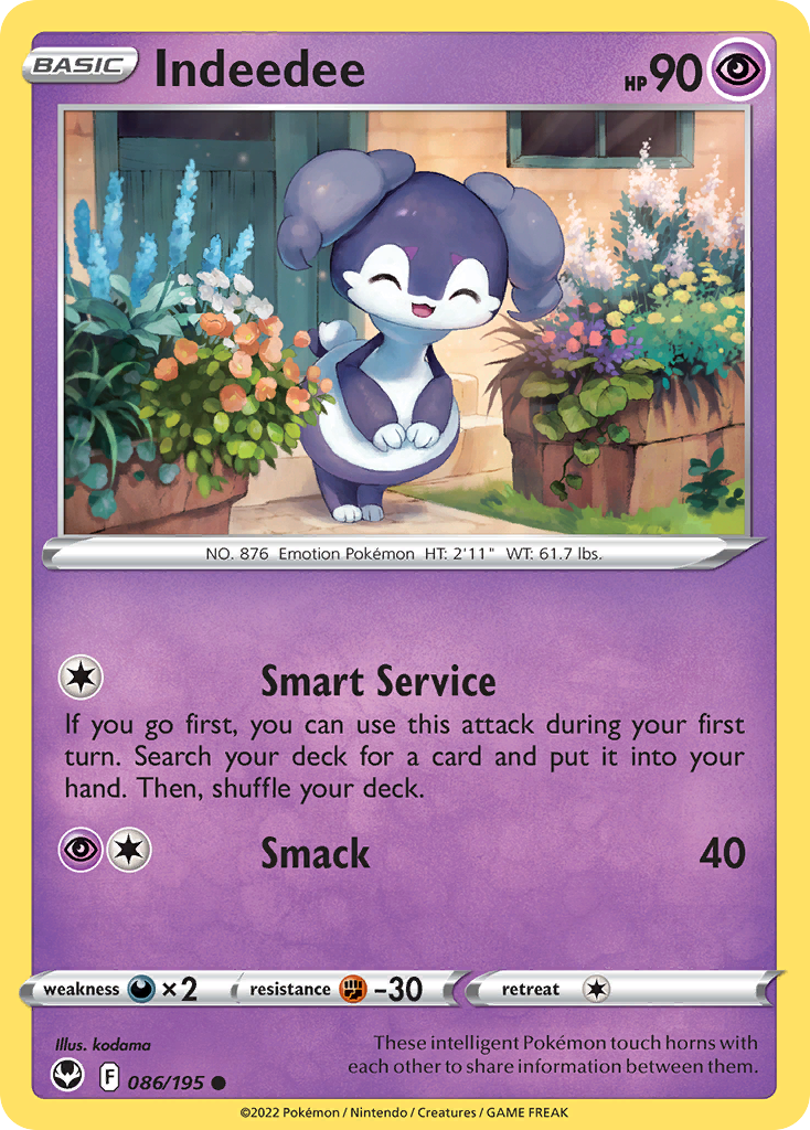 Indeedee 086/195 Common Silver Tempest
