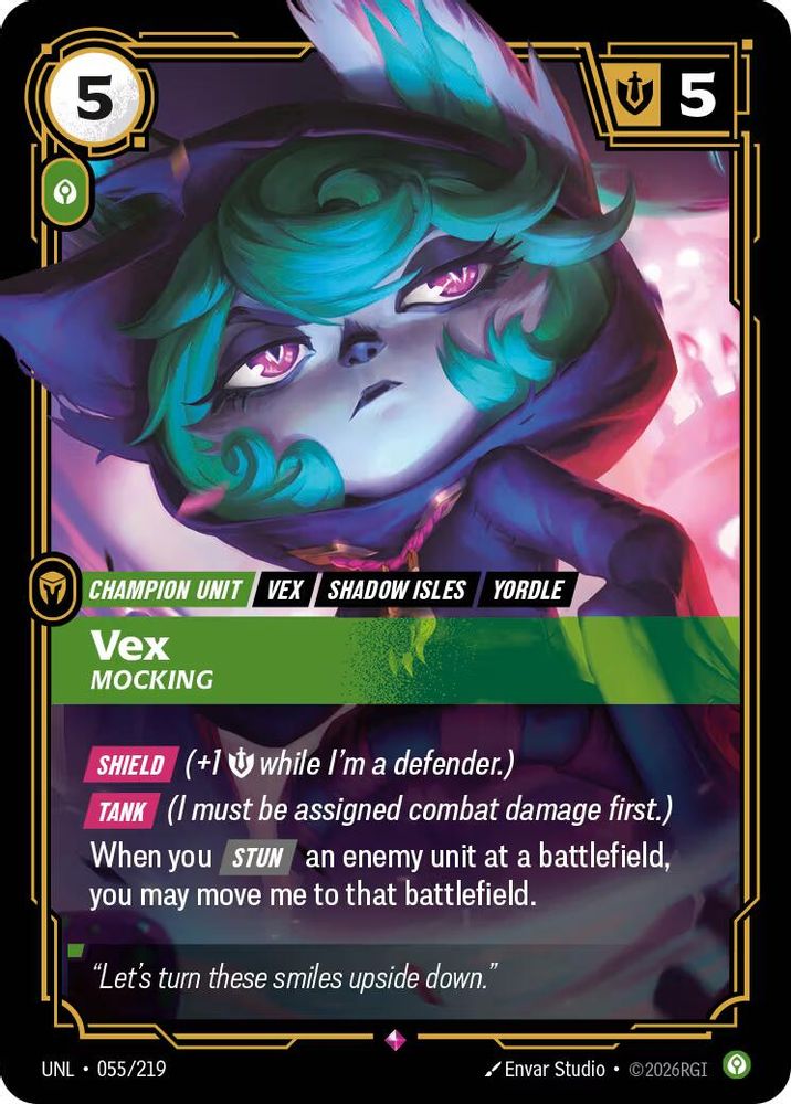 Vex - Mocking 055/219 Rare Unleashed Foil