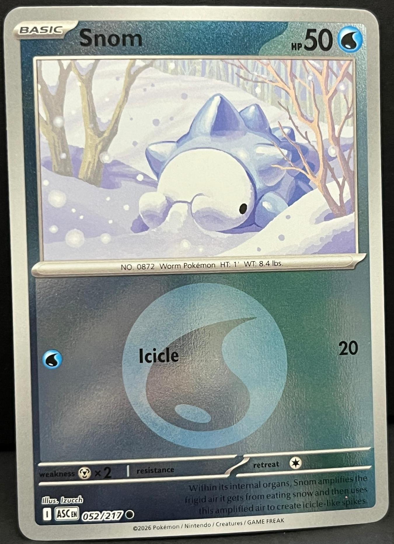 Snom (Energy Symbol Pattern) 052/217 Ascended Heroes Reverse Holo