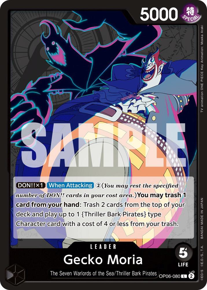 Gecko Moria (080) OP06-080 Leader Wings of the Captain