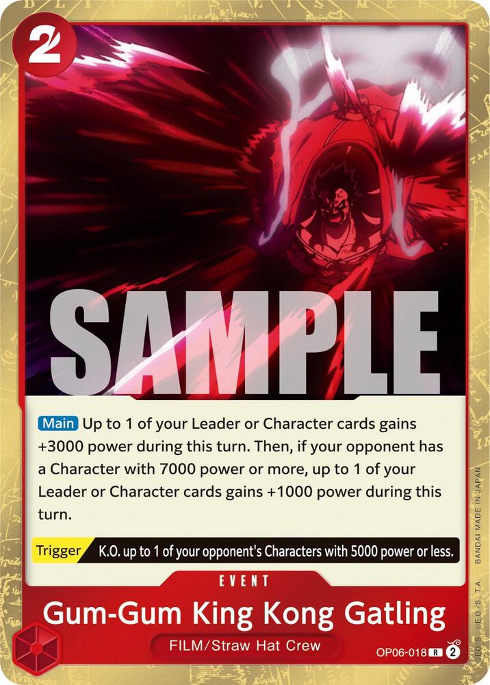 Gum-Gum King Kong Gatling OP06-018 Rare Wings of the Captain