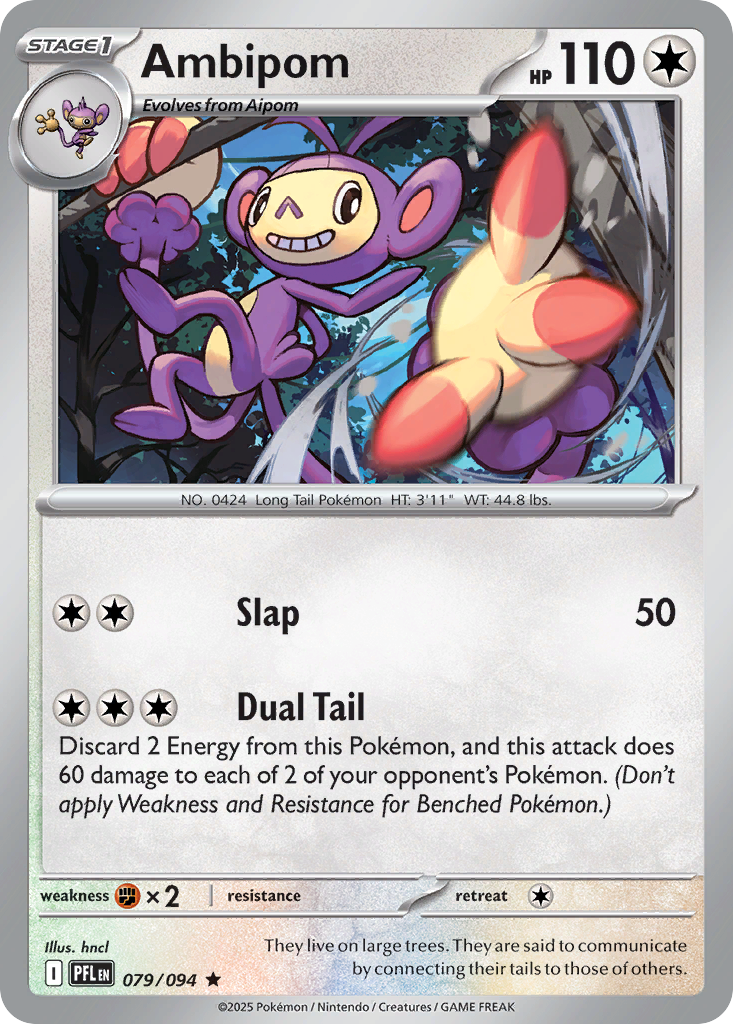 Ambipom 079/094 Rare Phantasmal Flames Holo