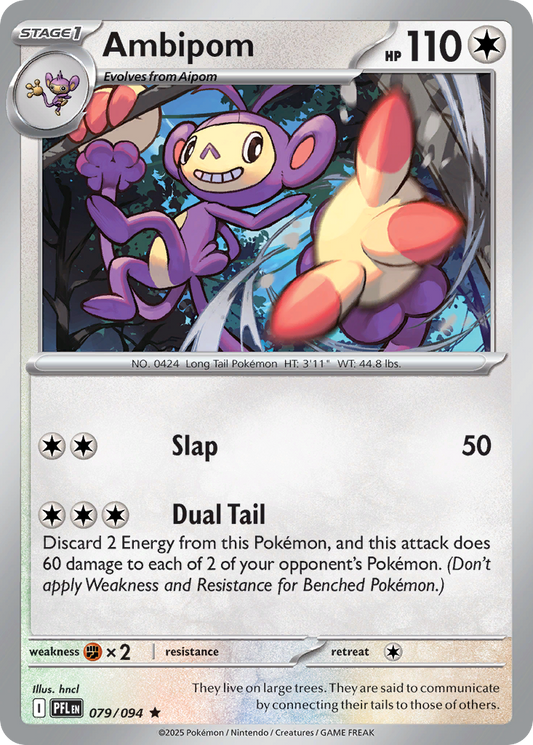 Ambipom 079/094 Rare Phantasmal Flames Holo