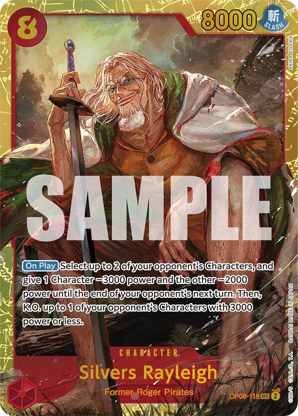 Silvers Rayleigh OP08-118 Secret Rare Two Legends